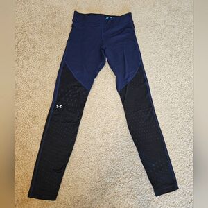 UA thermal leggings size S blue and black